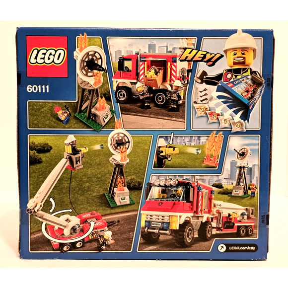 FIRE UTILITY TRUCK Lego City LEGO Set #60111 NEW Sealed RETIRED Unopened - Picture 7 of 15